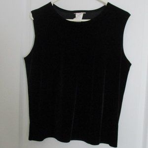 black velvet stretch tank top